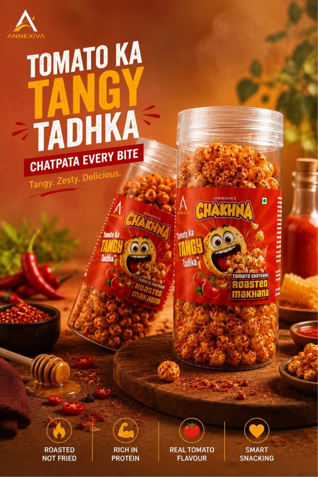 Tomato chatkara makhana